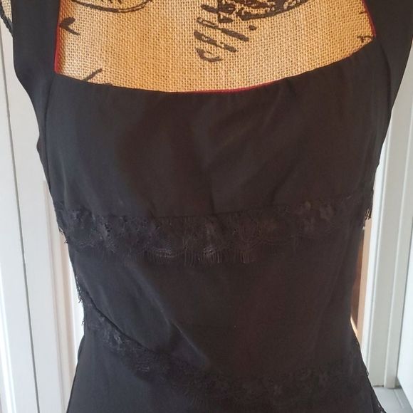 Corey p black lace detail midi dress - Picture 2 of 4